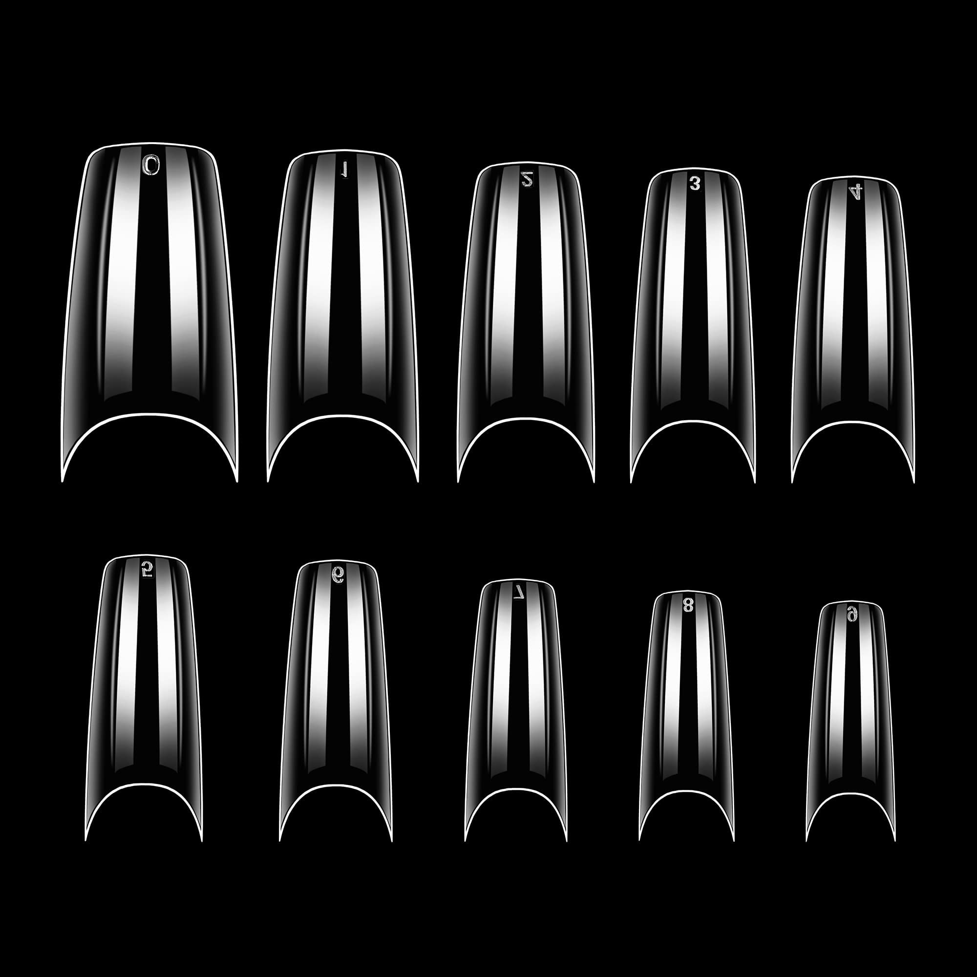 Makartt 500pcs French Nail Tips for Gel & Acrylic Extensions - Half Cover False Nails in 10 Sizes | Press On Nails for Salon & Home Manicure | Perfect for Weddings, Parties & Everyday Wear