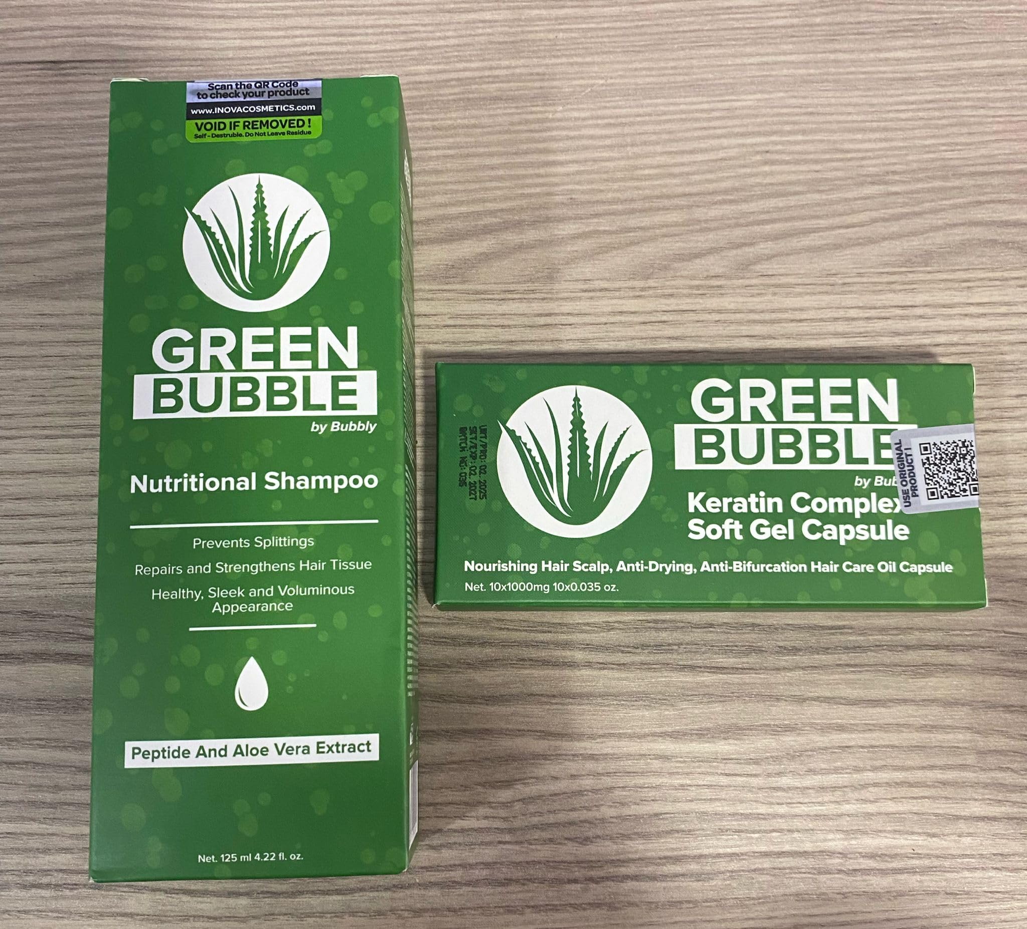 Bubbly Green Bubble Hair Growth Kit - Shampoo & Hair Oils for Stronger, Healthier Hair (6-Pack) | Promotes Thicker Hair Growth, Reduces Breakage - Perfect for Daily Hair Care Routine & Scalp Treatment