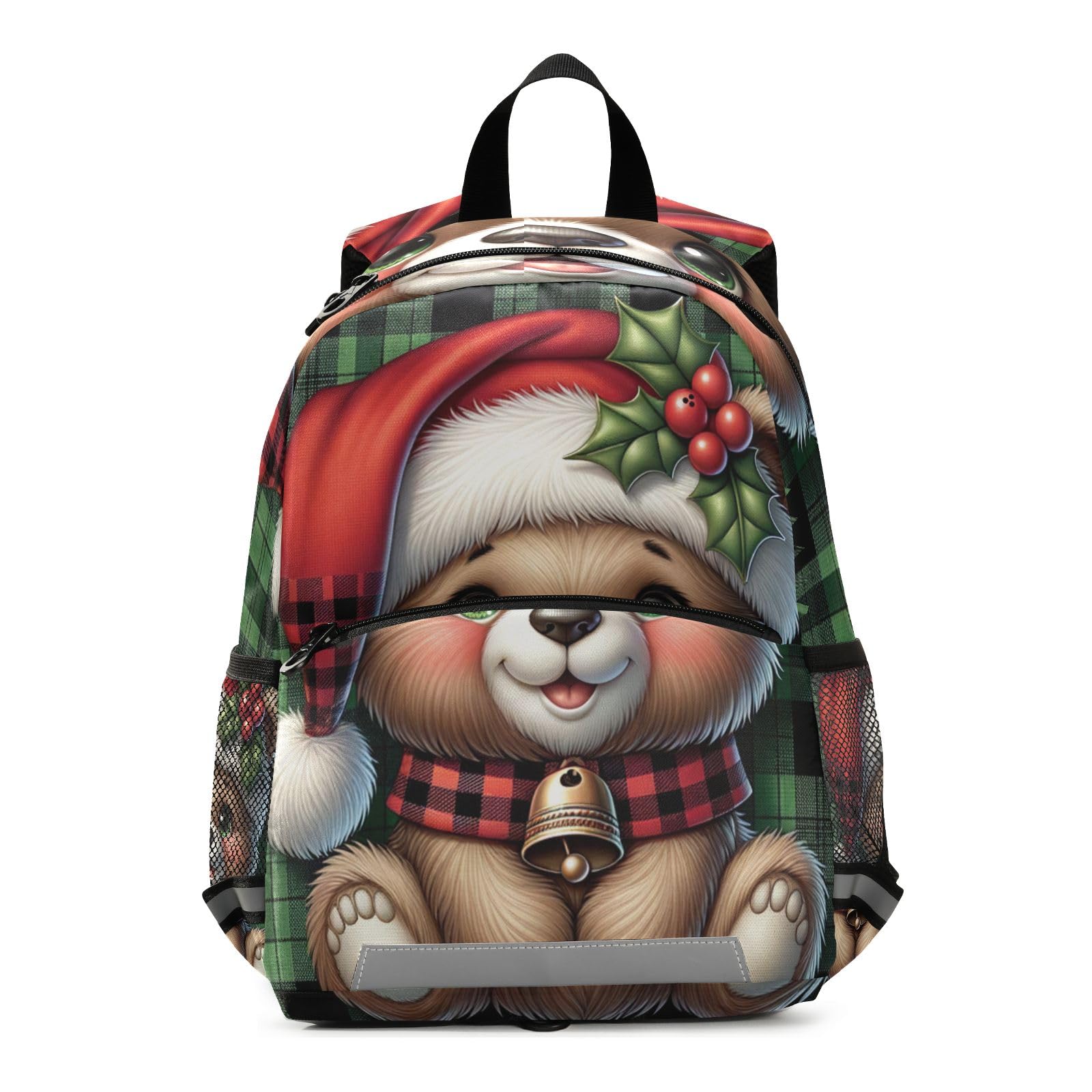 **ODAWA Cute Llamas with Santa Hat Toddler Backpack - Kids Backpack with Leash for Boys & Girls - Perfect for School, Travel, and Daycare**