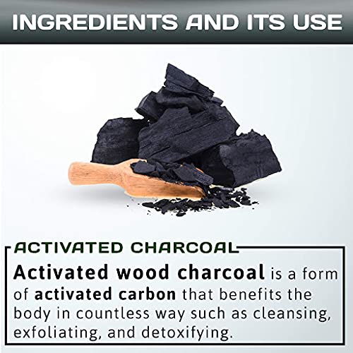 VEDICAYURVEDA 100% Pure Organic Activated Charcoal Powder (100g) - Natural Skin Detox, Blackhead Remover & Dead Skin Exfoliator | Ideal for Facial Cleansing, Body Scrub & DIY Beauty Treatments