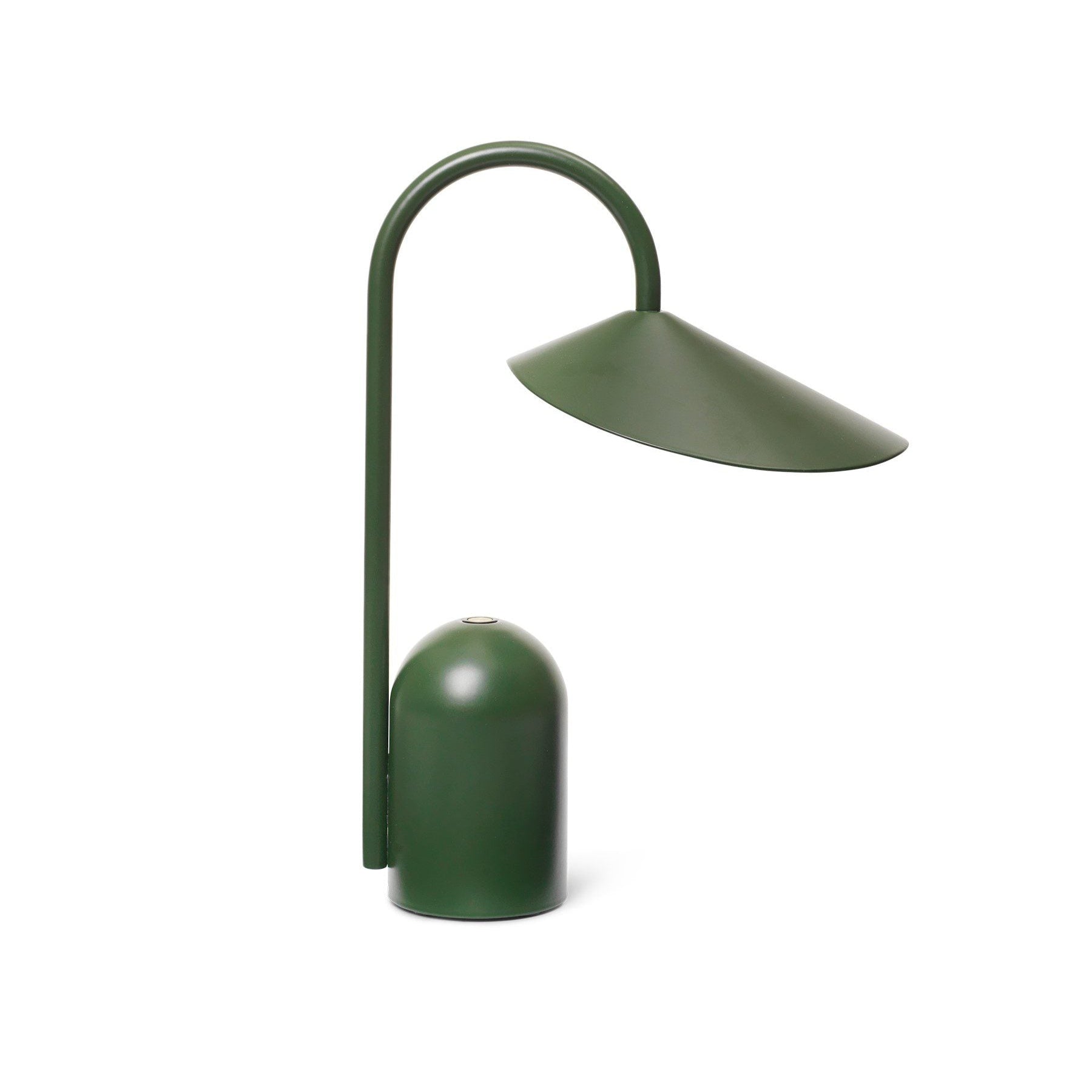 FERM LIVING Arum Portable LED Table Lamp - Grass Green, Rechargeable Battery Operated for Bedroom, Living Room, and Outdoor Use