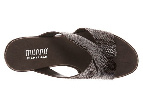 Munro American Women's Libi Brown Python Sandals Size 6.5 Medium (B) - Comfortable Summer Casual Shoes for Beach, Vacation & Outdoor Wear