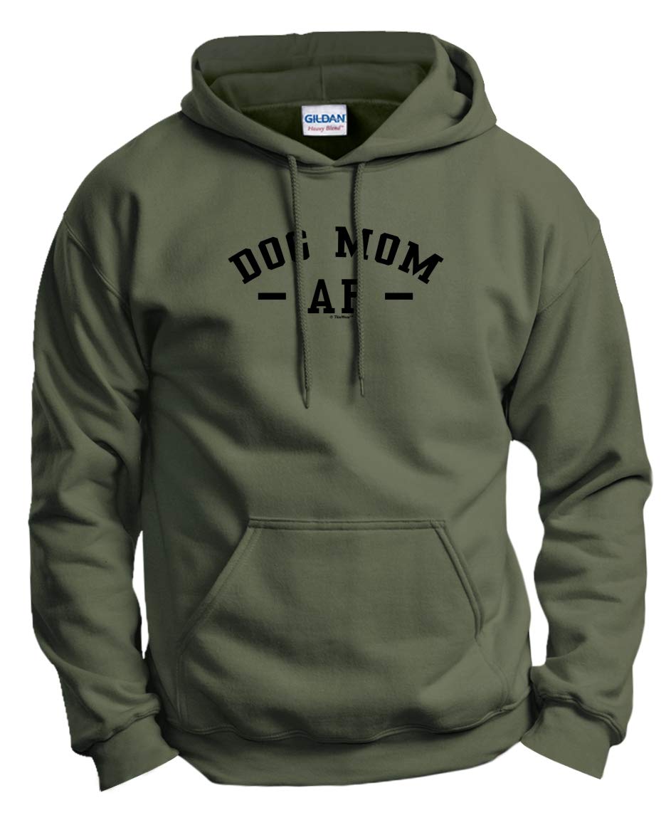 Funny Dog Mom Hoodie Sweatshirt - Cute Dog Lover Gifts for Women, Dog Mom AF Apparel - Perfect for Casual Wear, Dog Park Outings & Matching with Your Pup