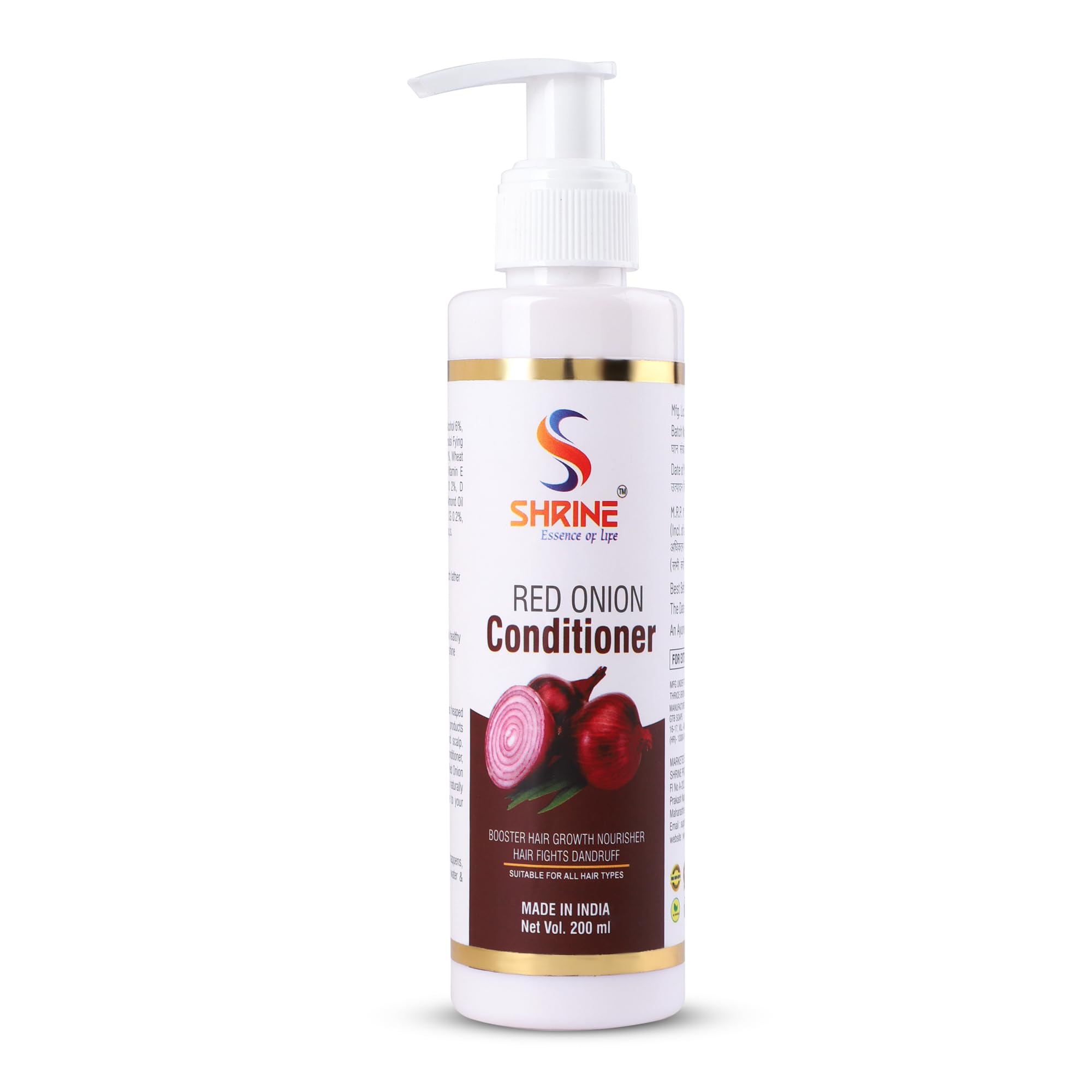 Anti Hair Fall Red Onion Conditioner for Men & Women - Promotes Hair Thickness & Shine | Anti Dandruff Treatment for Stronger, Healthier Hair - 200ml | Perfect for Daily Hair Care & Scalp Nourishment