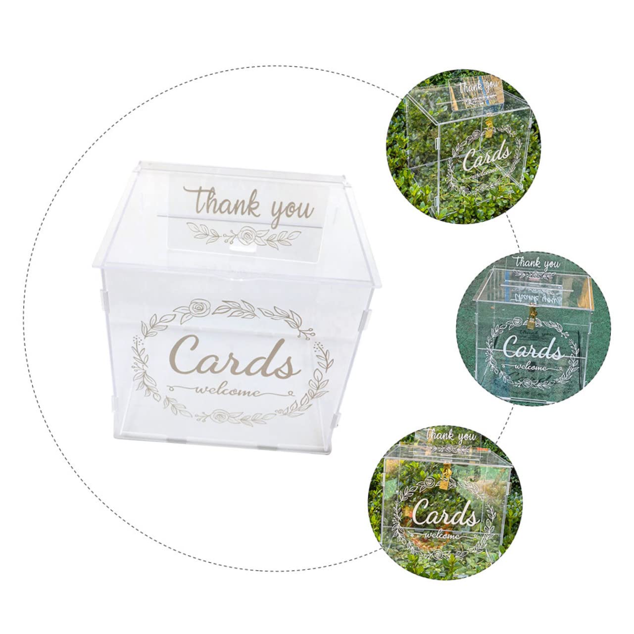 Elegant Acrylic Wedding Card Box - Money Gift Holder for Wedding Reception Decorations | Perfect for Bridal Showers, Anniversaries & Special Events