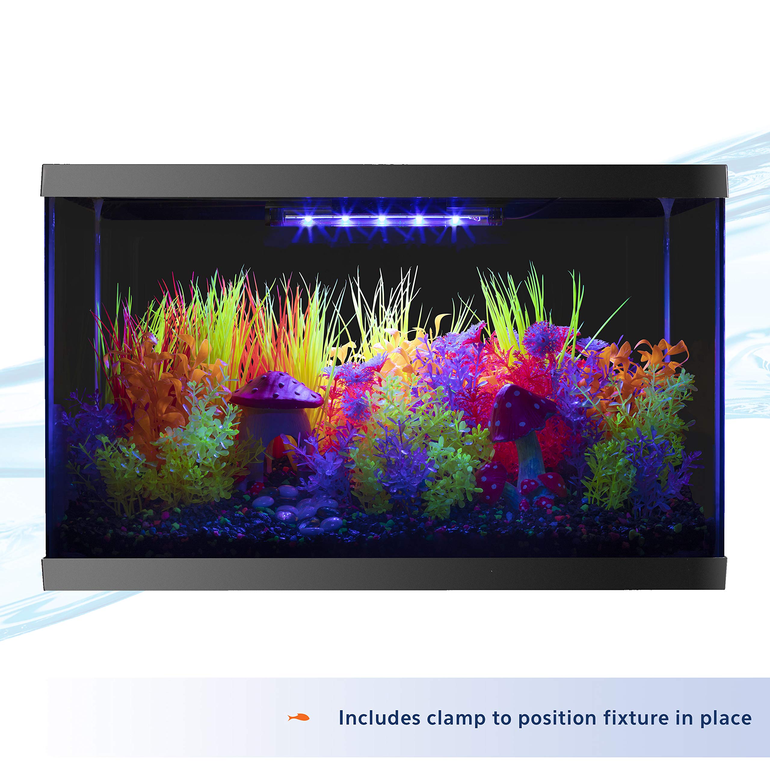 Aqueon Under Rim LED Accent Light - Aquarium Lighting for Fish Tank Decor | Perfect for Freshwater & Saltwater Tanks, Night Viewing & Accent Illumination