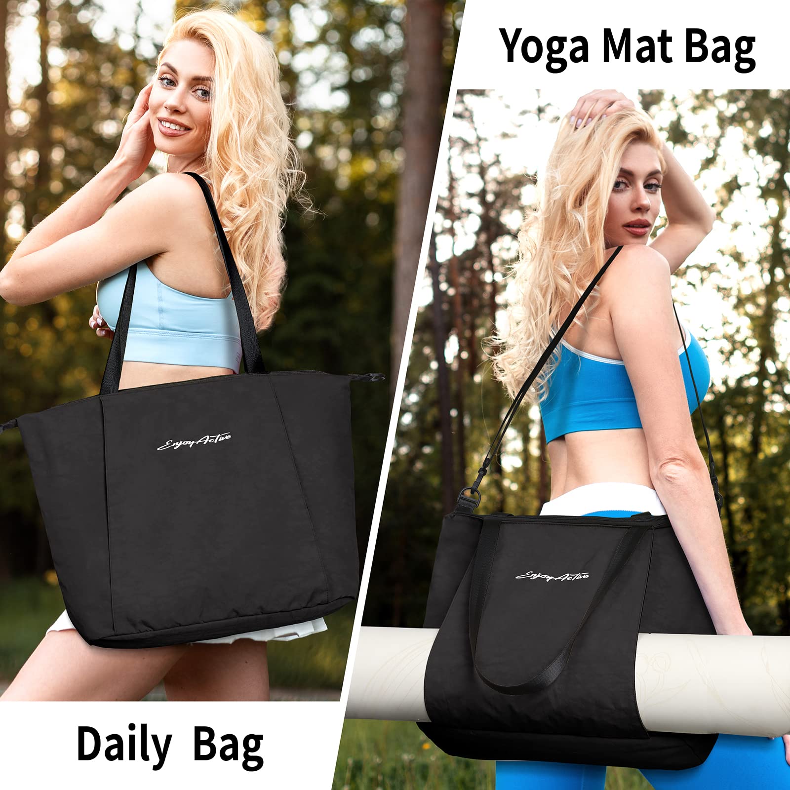 Premium Waterproof Yoga Mat Bag with Adjustable Strap & Multi-Pockets - Fits 1/4