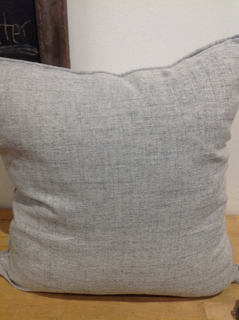 Premium 16-Inch Grey Linen Pillow - Soft & Supportive for Bed, Sofa, and Travel Use