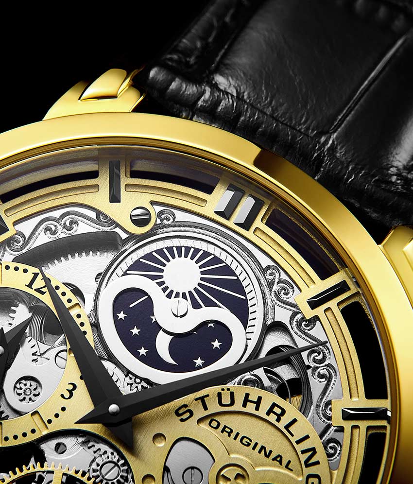 Anatol 3924 Automatic 47mm Skeleton Watch for Men - Luxury Stainless Steel Mechanical Timepiece - Perfect for Business, Formal Events & Daily Wear