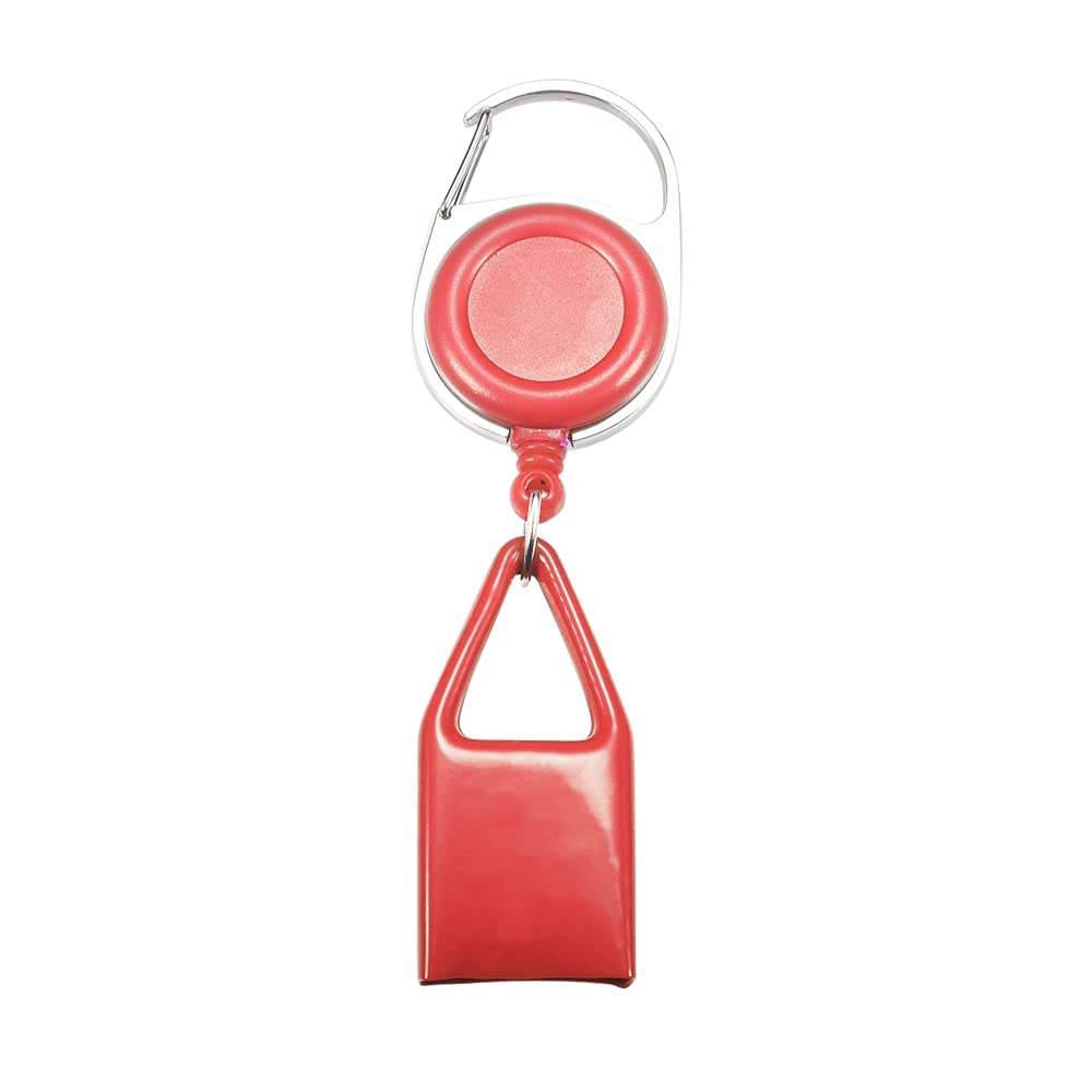 Premium Retractable Lighter Leash Keychain - Red for Outdoor Adventures