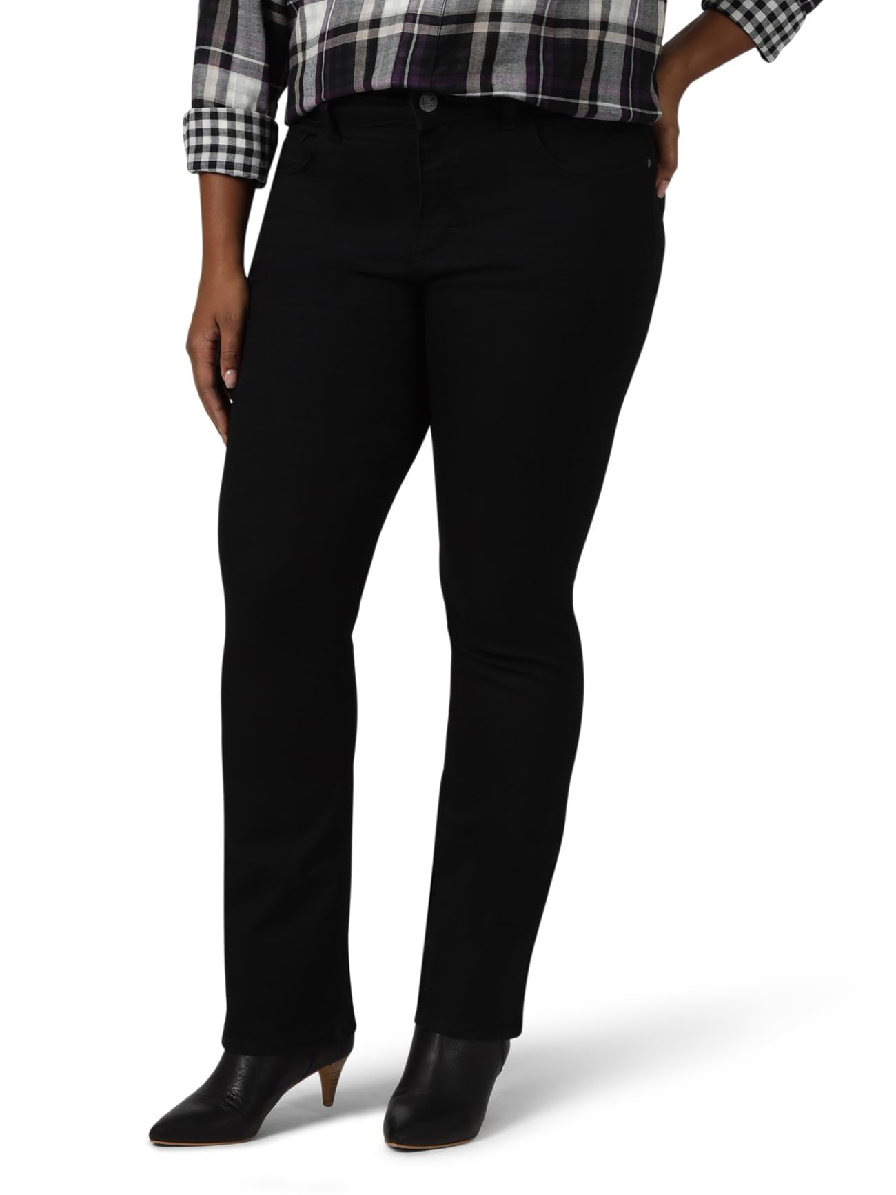 Riders by Lee Indigo Women's Midrise Bootcut Jeans - Comfortable Stretch Denim Pants for Casual Wear & Everyday Outfits