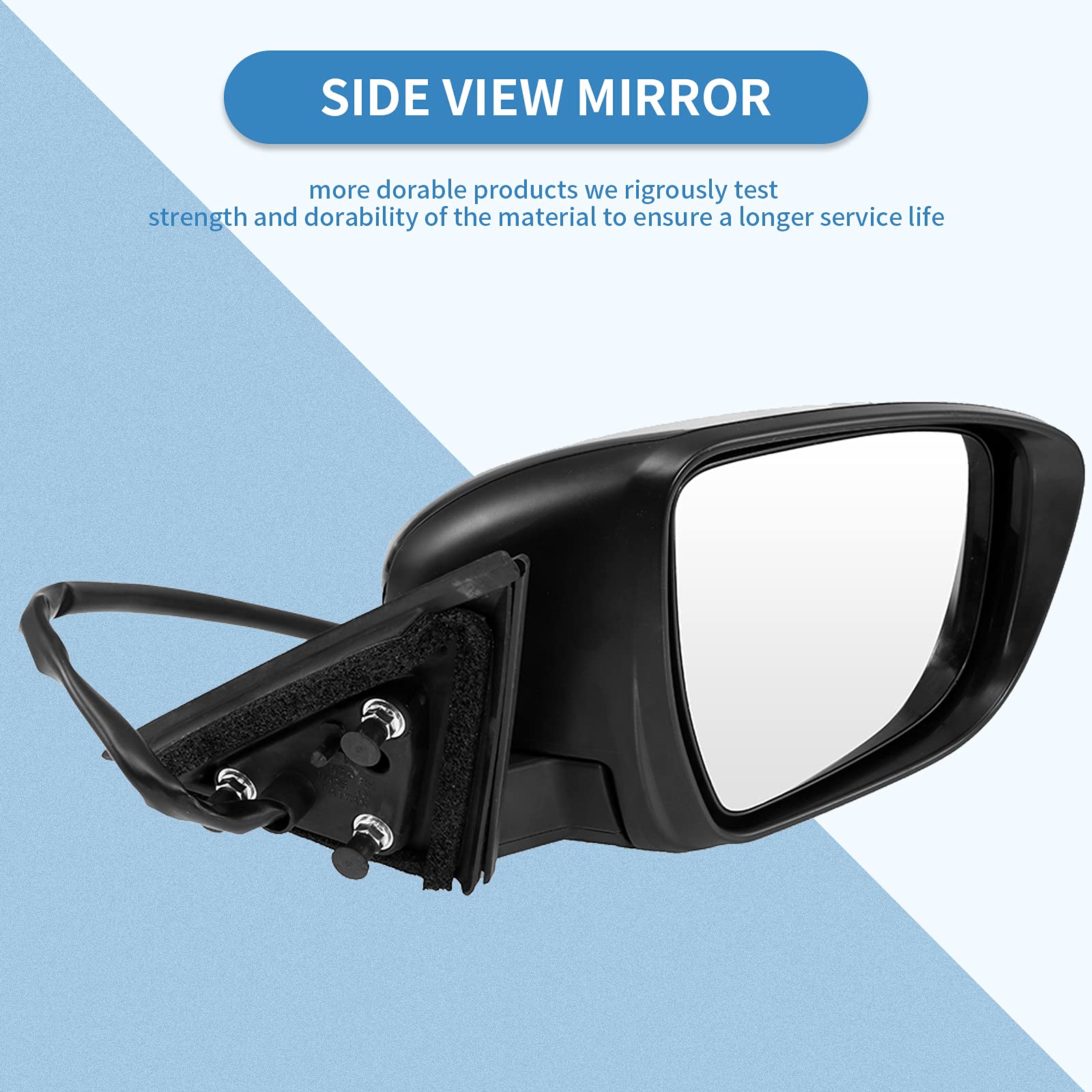ECCPP Passenger Side Power Heated Mirror with LED Turn Signal & Camera - Right Side Replacement for Nissan Rogue 2014-2018 | Durable Auto Part for Safe Lane Changing & Parking Assistance