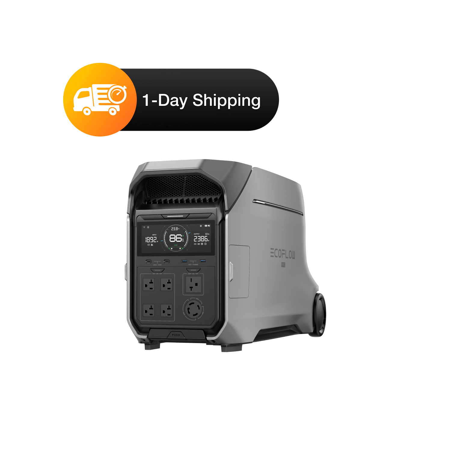 EcoFlow DELTA Pro 3 Portable Power Station 3600Wh - Refurbished Solar Generator for Camping, RV, Home Backup & Emergency Power Supply