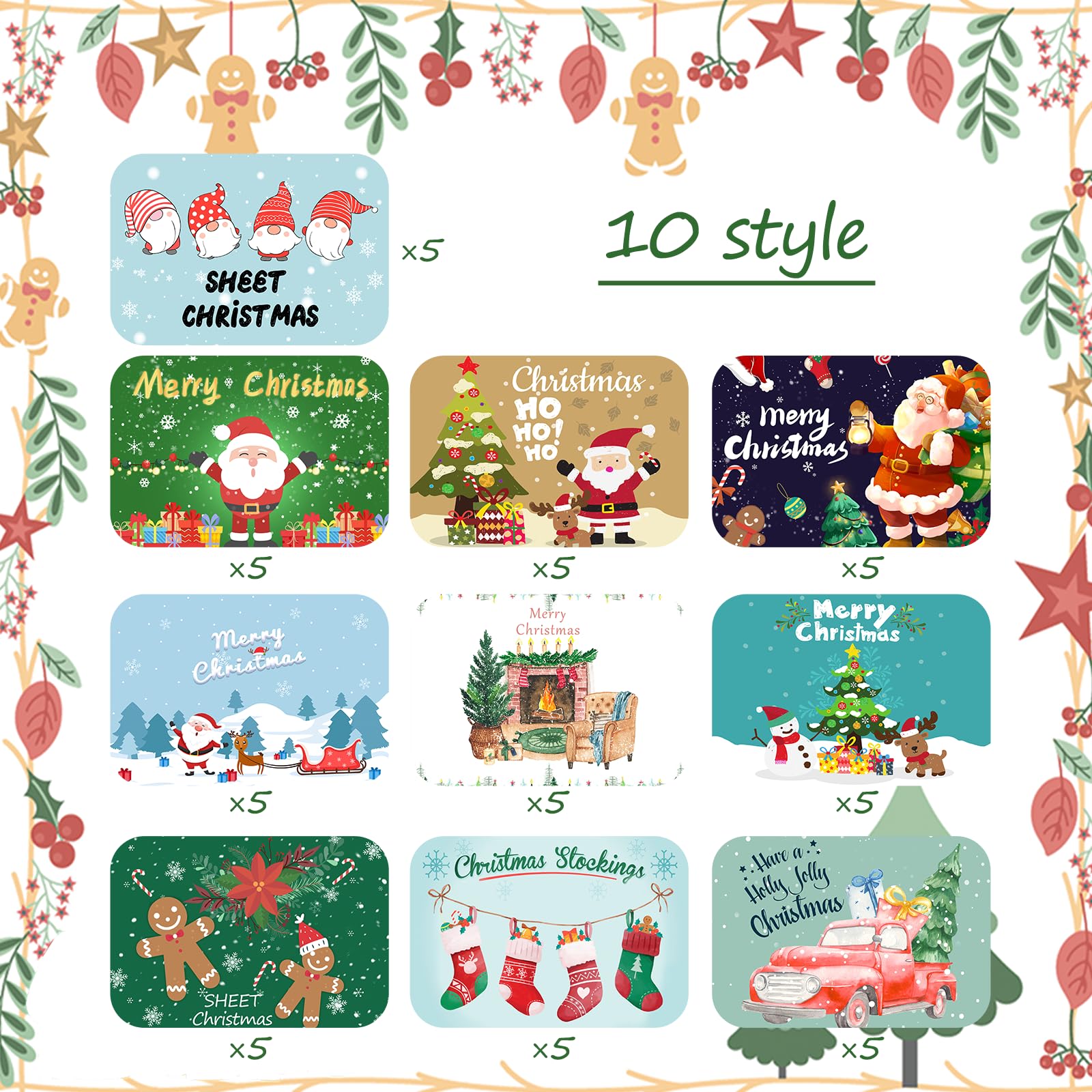 50PCS Christmas Foil Food Storage Containers with Lids - Aluminum Baking Cookie & Leftover Containers for Holiday Treats, Parties, Cooking & Gift Giving | Perfect for Christmas Dinner, Cookie Exchange & Festive Gatherings