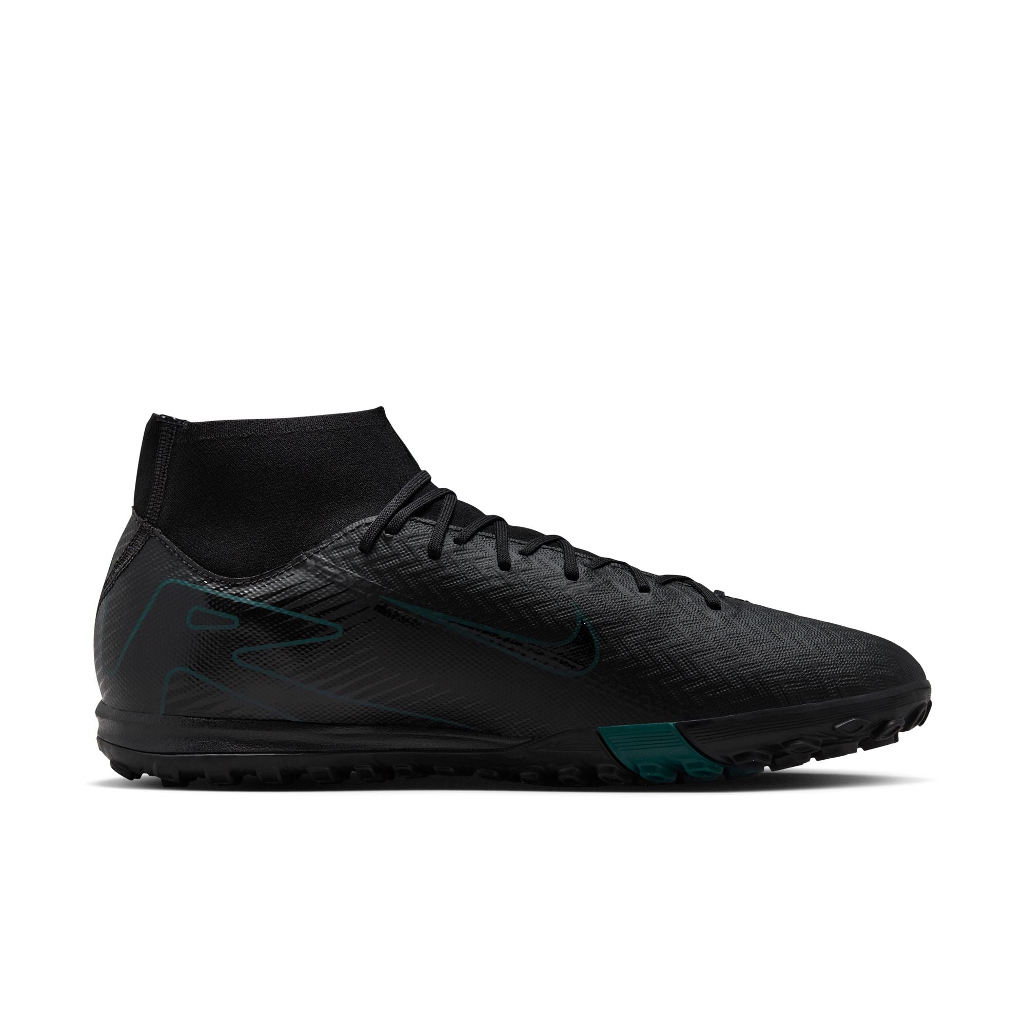 Nike Mercurial Superfly 10 Academy TF Turf Soccer Shoes for Men - Black/Deep Jungle - Artificial Grass Football Cleats for Indoor & Outdoor Training Matches