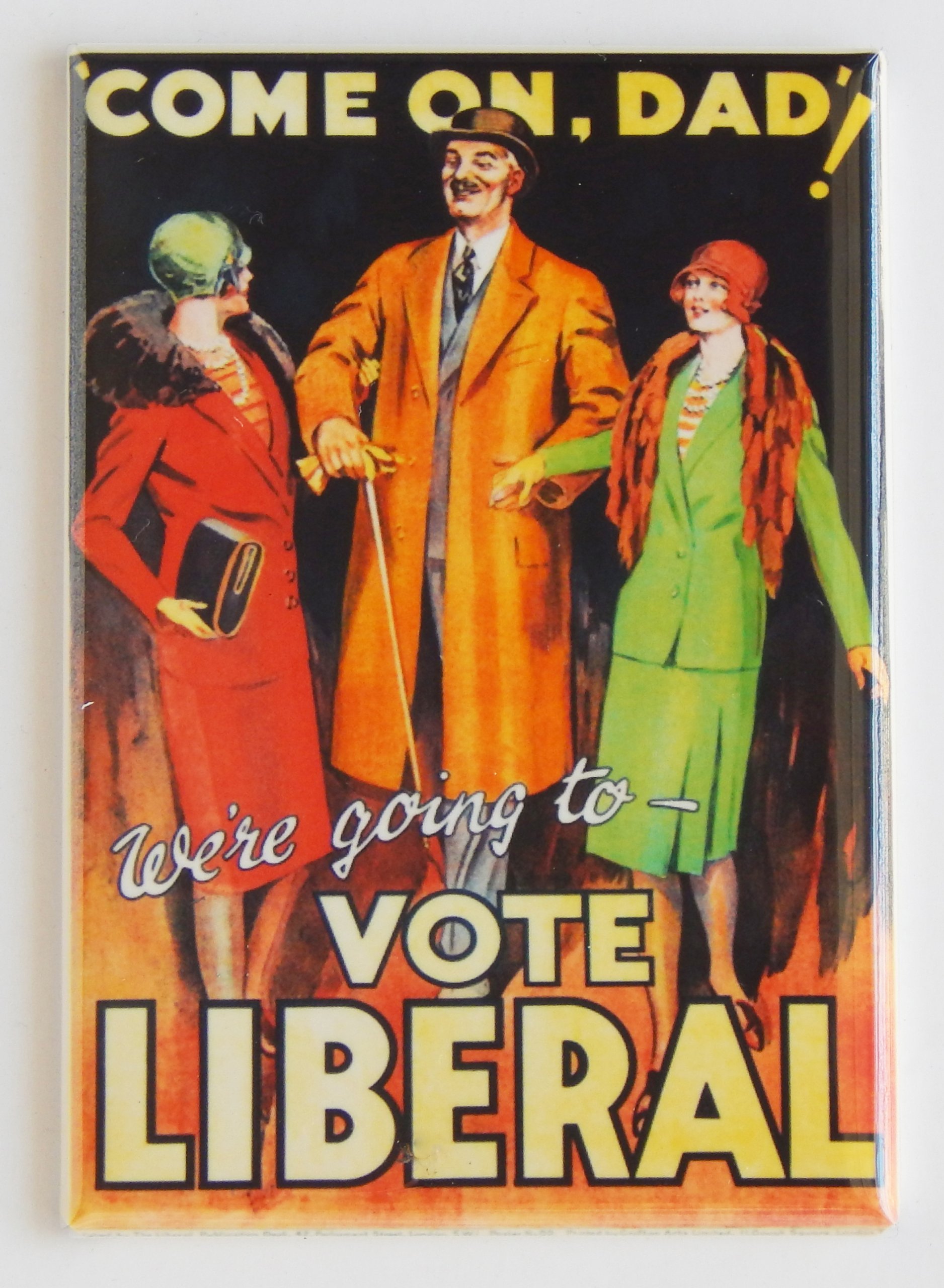 Vote Liberal Fridge Magnet - 2 x 3 Inch Political Campaign Sticker - Perfect for Refrigerators, Lockers & Office Decor