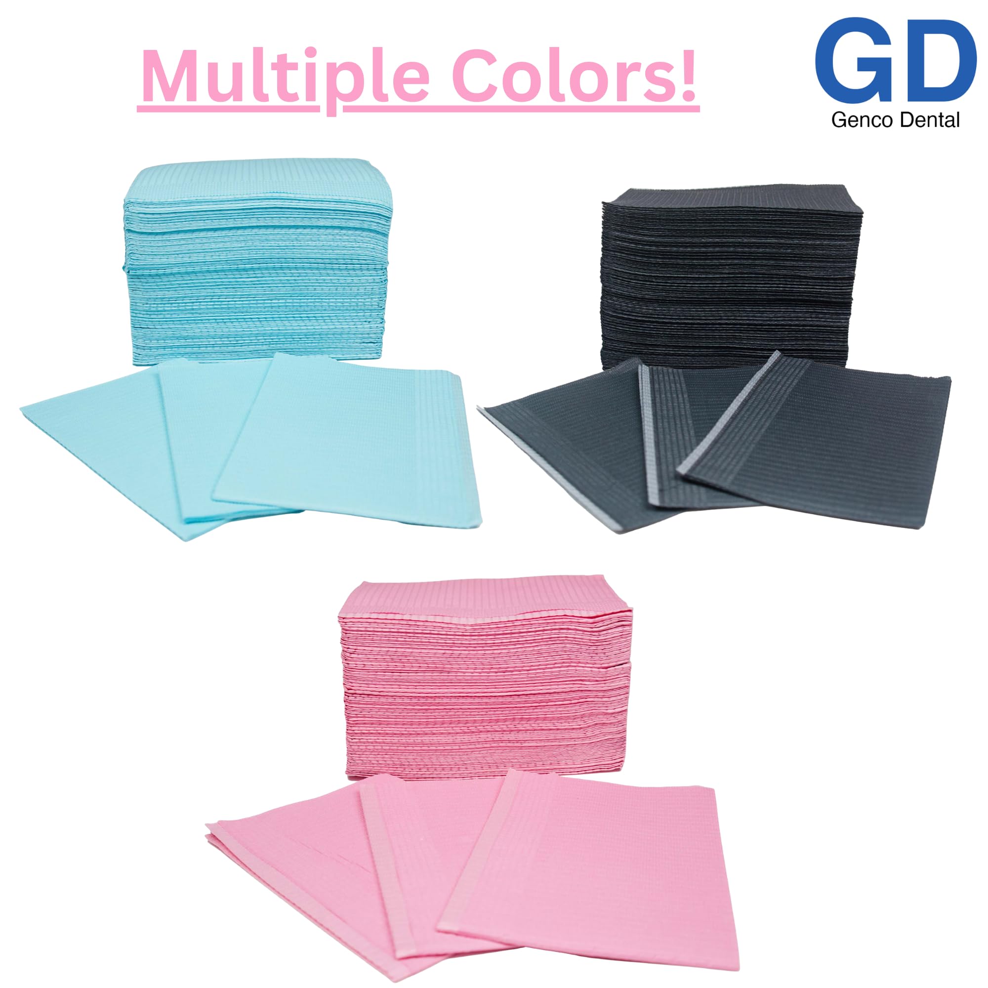 125 Pack Pink Disposable Dental Bibs 13