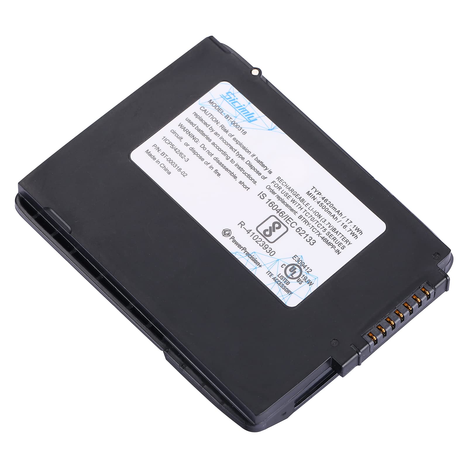 5PCS BT-000318 Replacement Battery for Zebra Symbol TC55 TC77 TC70 TC75 TC70x TC700H TC700K TC72 TC720L TC75X - Compatible with 82-171249-02 BTRY-TC7X-46MA2 - Long Lasting Power for Barcode Scanners - Perfect for Retail, Warehouse & Inventory Management