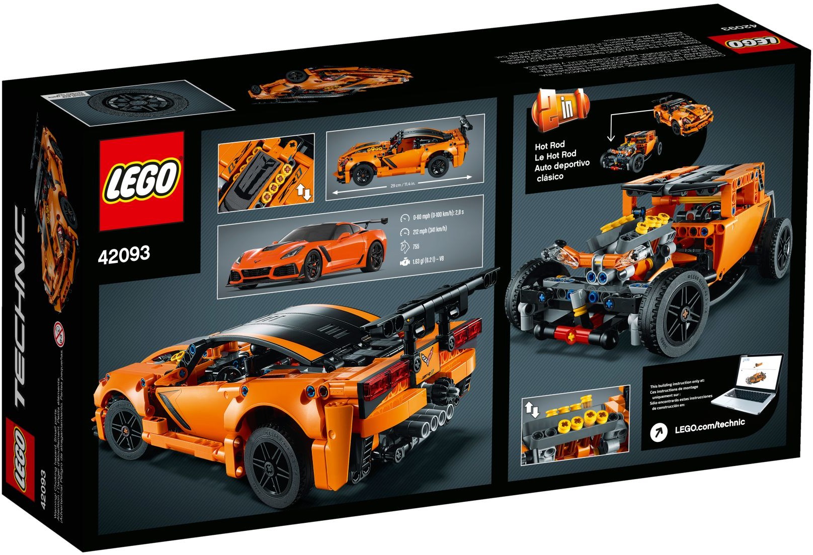 LEGO 42093 Chevrolet Corvette ZR1 Building Kit - 1:13 Scale Model Car for Adults & Kids - Perfect for Collectors & Car Enthusiasts - Great Gift for Birthday & Christmas