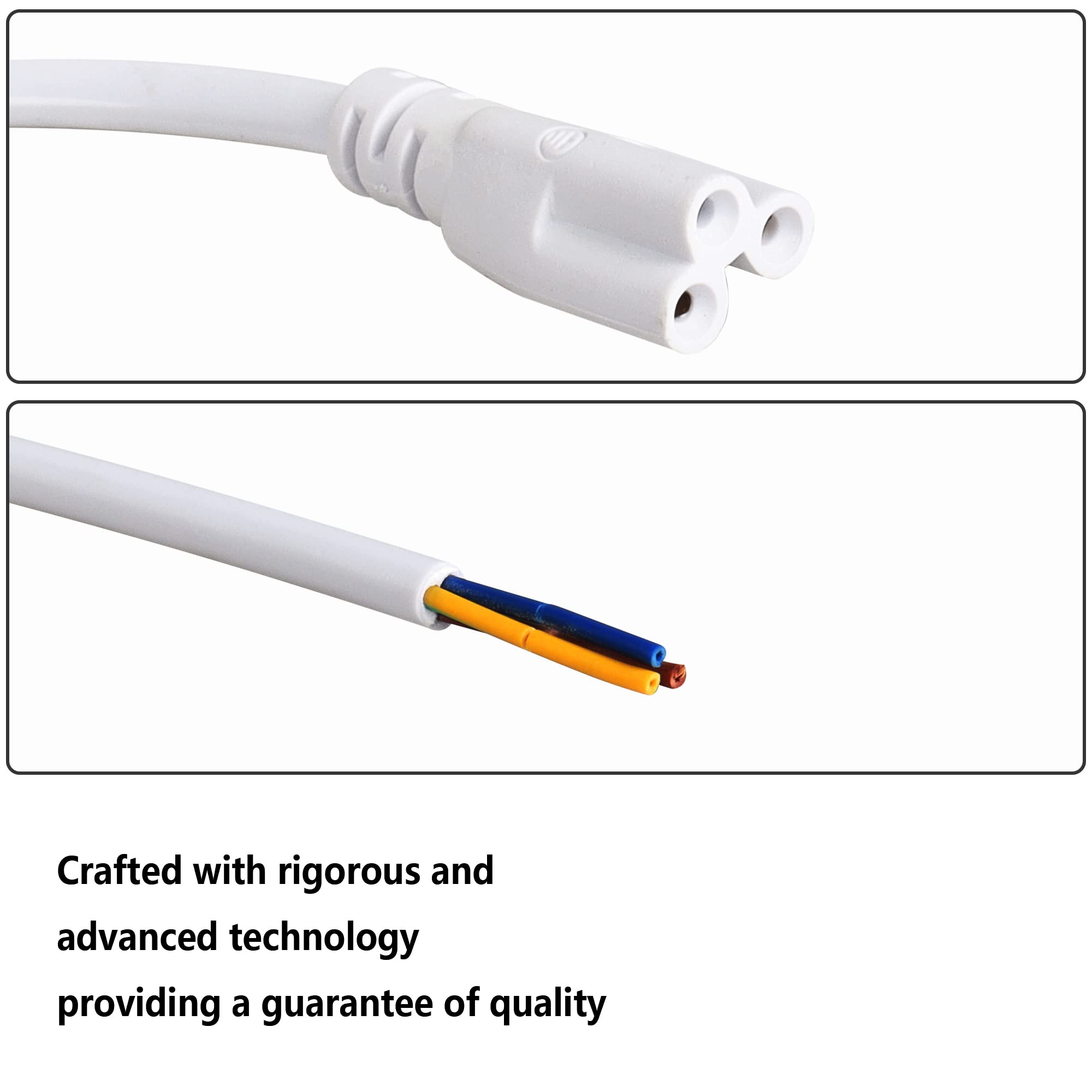 SinLoon 20-Pack T5 T8 LED Tube Light Connector Cables (15cm) - Daylight White Linkable Cords for Ceiling Lights, LED Tube Lamps & Socket Fittings - Perfect for Home, Office & Commercial Lighting Installations