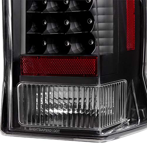 AKKON LED Tail Lights Brake Lamps Replacement for 2002-2006 Cadillac Escalade & 2003-2006 Escalade ESV - Black Housing - Enhanced Safety & Style for Night Driving & Car Customization