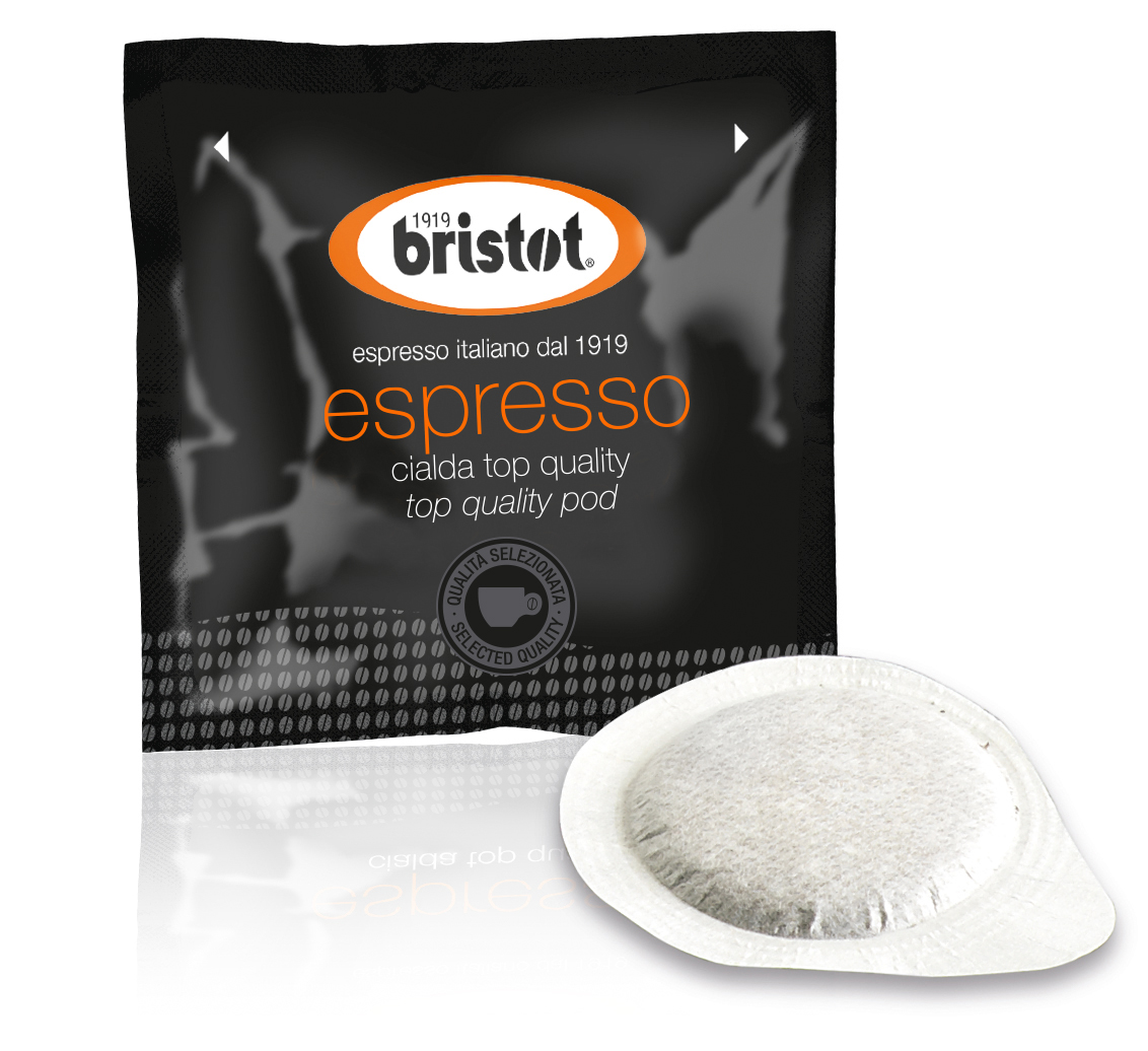 Bristot ESE Single Shot Espresso Pods - 150 Count Case | Compatible with Most ESE Pod Coffee Machines | Perfect for Home, Office & Cafe Use