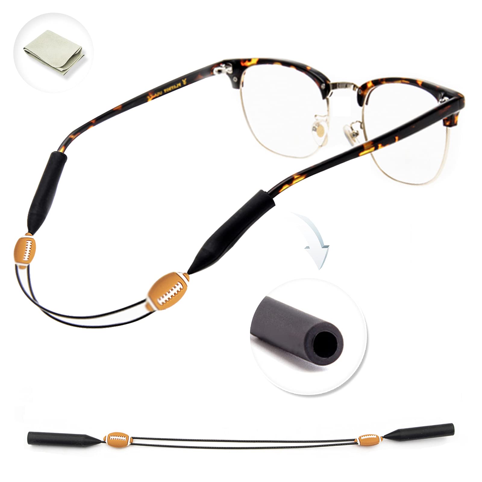 Adjustable No Tail Sunglasses Strap for Men - Secure Eyewear Holder for Sports, Running, Hiking & Outdoor Activities