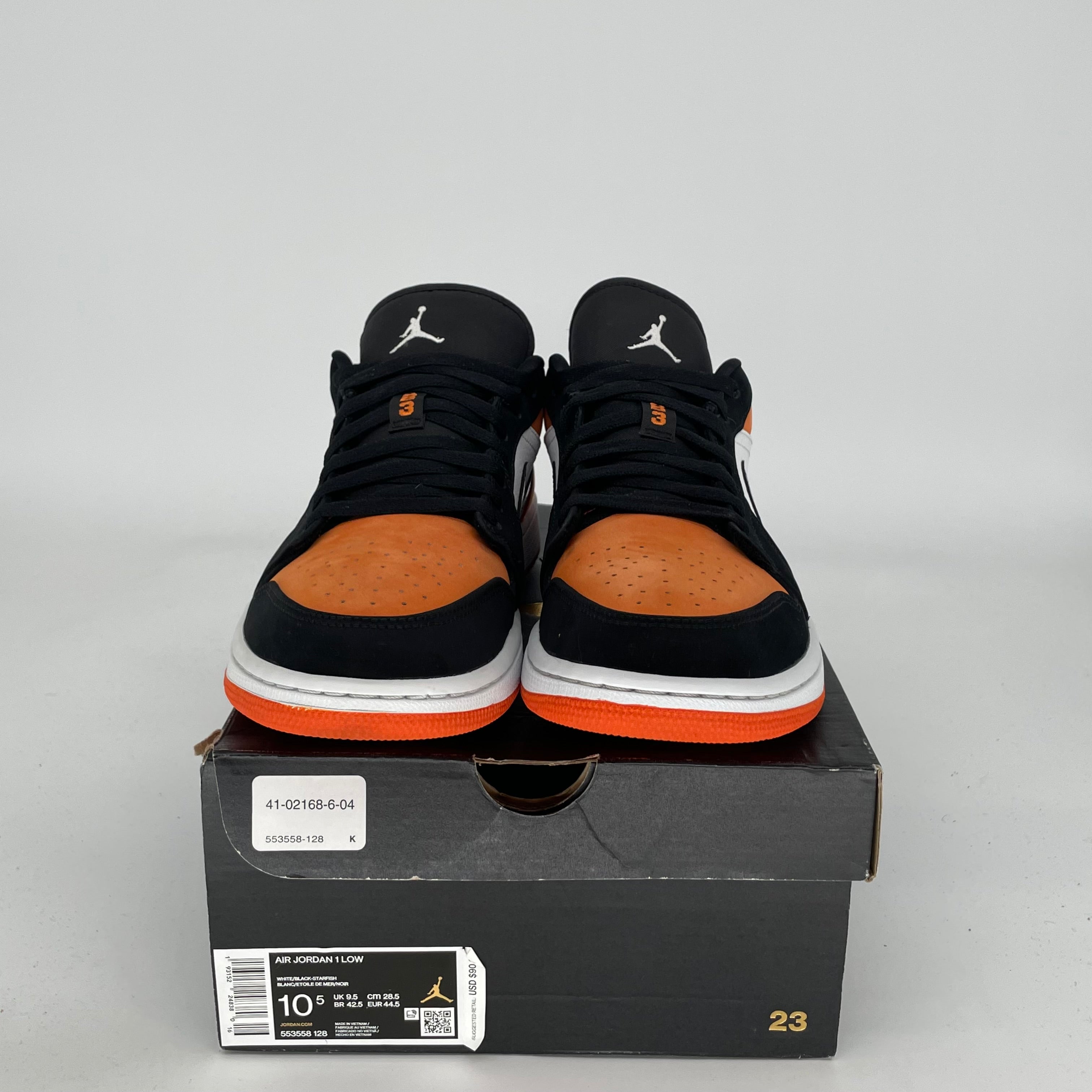 AIR JORDAN 1 LOW SHATTERED BACKBOARD Sneakers - Men's Size 10.5 (553558-128) - Retro Basketball Shoes for Streetwear & Casual Outfits