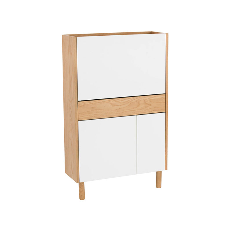 BARTON 71cm Study Desk in Natural & White - Perfect for Home Office, Dorm Room, and Small Spaces