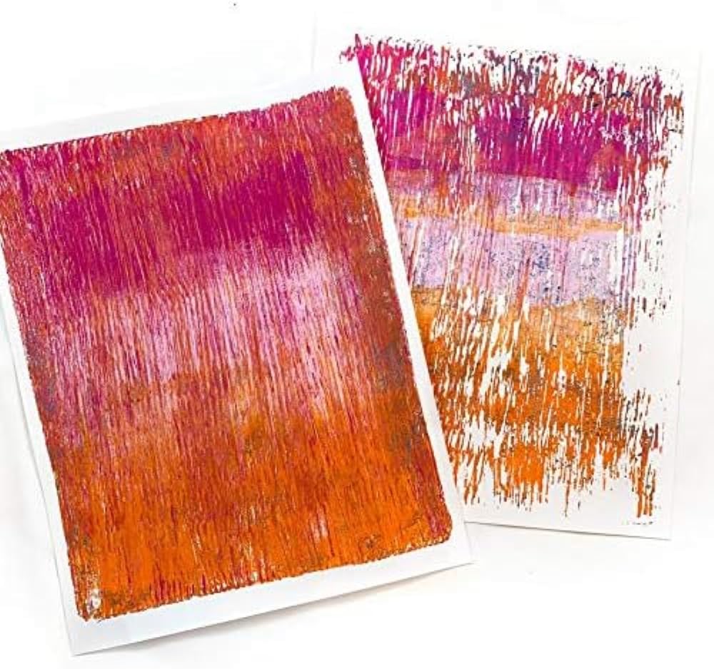Gel Press Monoprinting Print Plates – 8” x 10” Reusable Gel Printing Plates for Card Making, Scrapbooking & Arts - 6-Pack Value Set for Artists & Crafters - Perfect for DIY Projects, Classroom Art Activities & Creative Printing Techniques