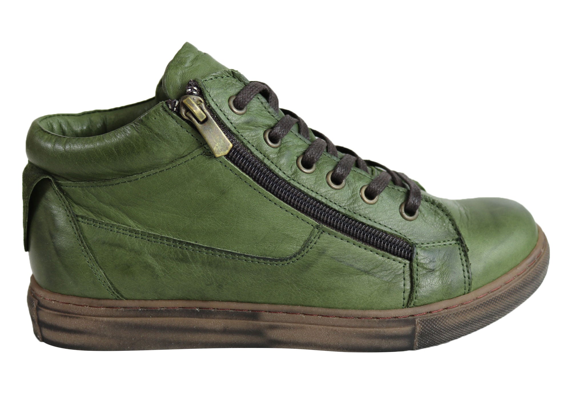 Women's Comfort EG1570 Flat Leather Ankle Boots - European Style for Casual Wear, Office & Walking