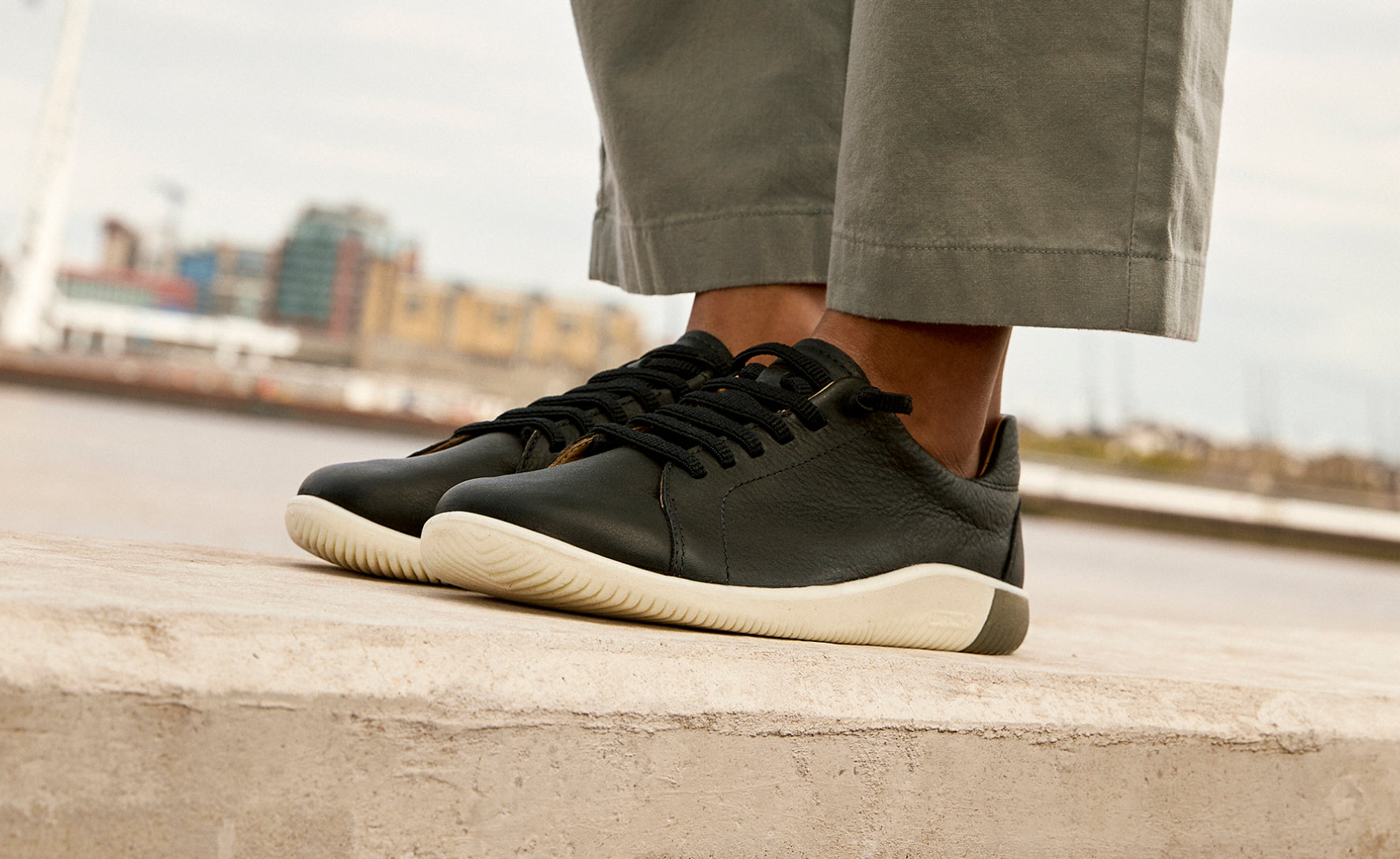 Women's KNX Leather Sneakers - Black/Star White | Comfortable & Stylish Casual Shoes for Walking, Running & Everyday Wear