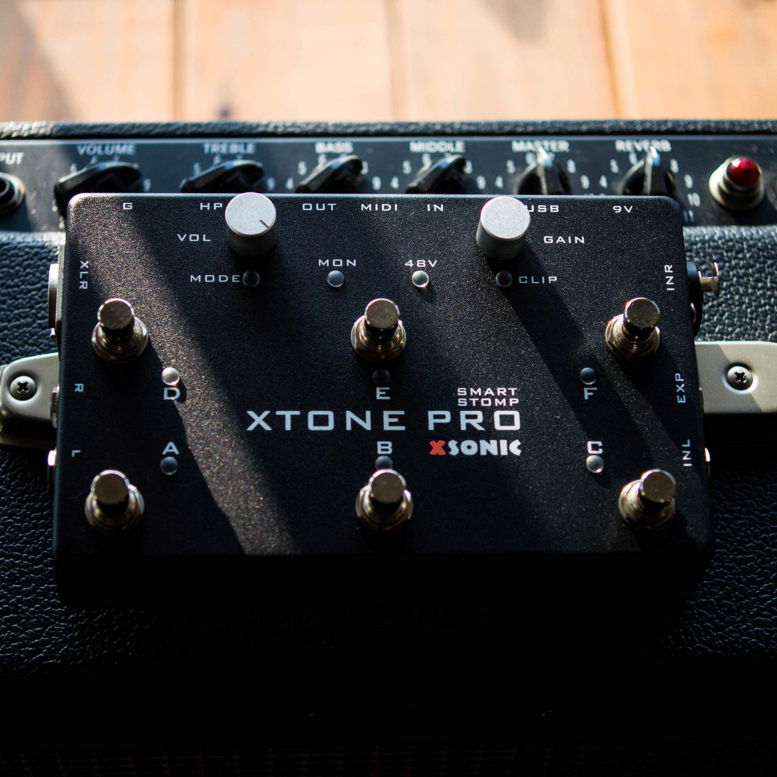 XTONE PRO 192K Professional Audio Interface - Ultra Low Latency 192KHz/114dB with Dual Inputs, Mic Preamp & Expression Pedal for Guitar, Bass & Studio Recording - Perfect for Live Performances, Home Studios & Mobile Music Production