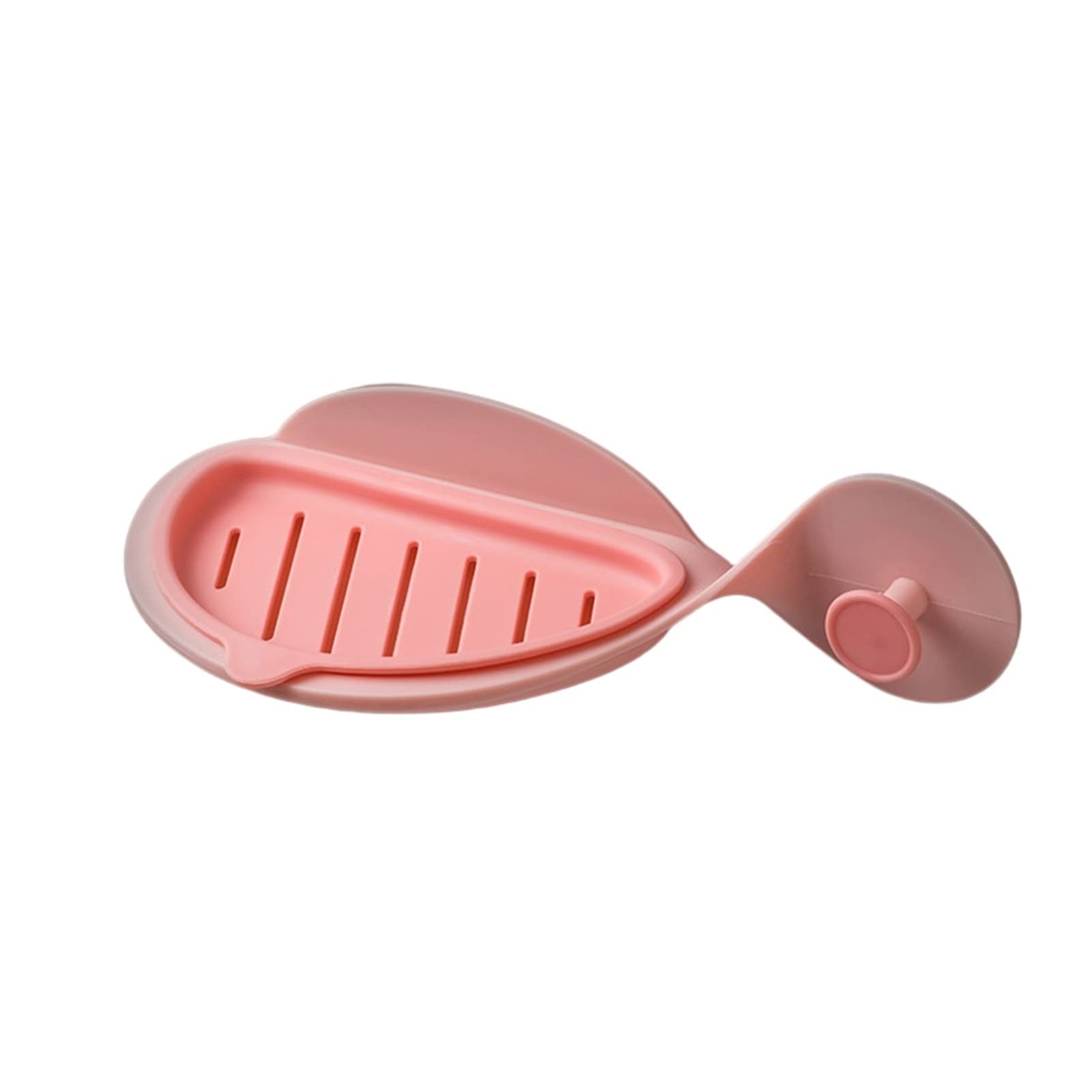 Wall Mounted Soap Dish Holder - No Drilling Required, Strong Adhesive Plastic Soap Tray for Bathroom, Kitchen & Shower - Easy to Clean, Space-Saving Design (Pink) - Perfect for Small Bathrooms, RVs and Apartments