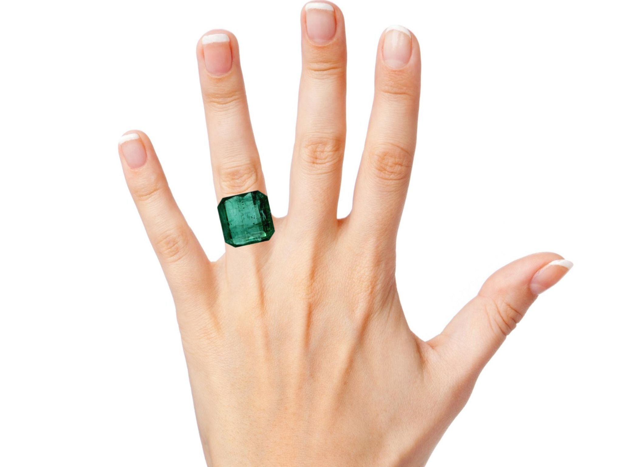 14.76 Carat Natural Zambian Emerald - Asscher Cut Loose Gemstone for Jewelry Making, Engagement Rings & Luxury Gifts