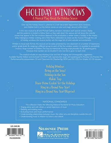 Holiday Windows Performance Kit by Jill Gallina - Complete Set with Score, Singer Parts & StudioTrax CD - Perfect for Choir and Holiday Concerts