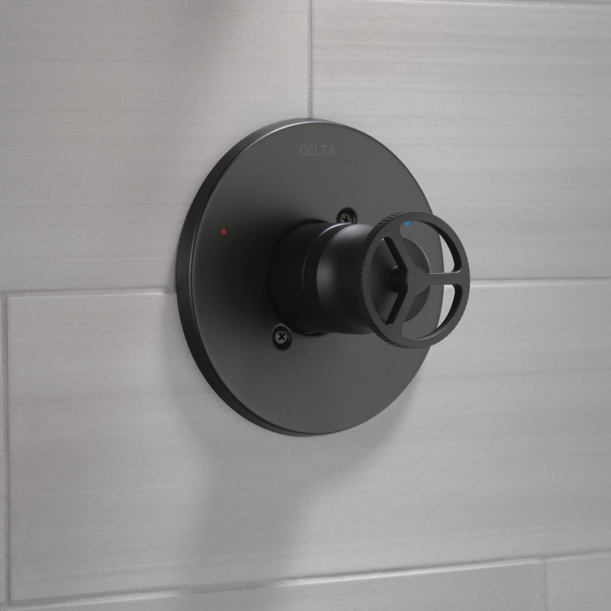 Delta Trinsic Matte Black Shower Valve Trim Kit - T14058-BL - Replacement Handle for Black Shower Systems & Faucets - Modern Bathroom Upgrade (Valve Not Included) - Perfect for Home Renovation & Spa-Like Shower Experience