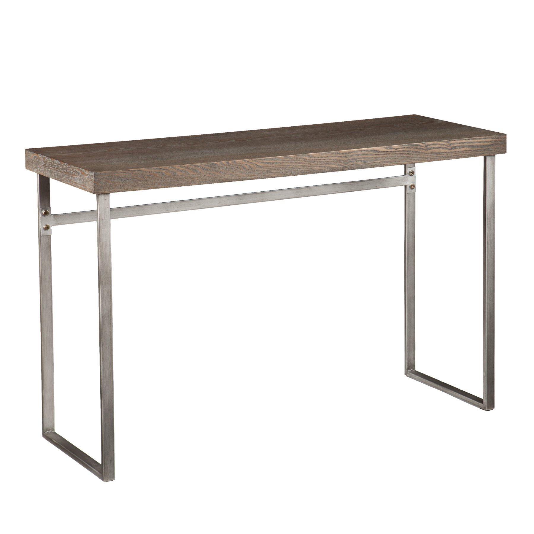 Southern Enterprises Nolan Console Table in Weathered Burnt Oak - Rustic Entryway Table for Hallway, Living Room & Foyer Decor