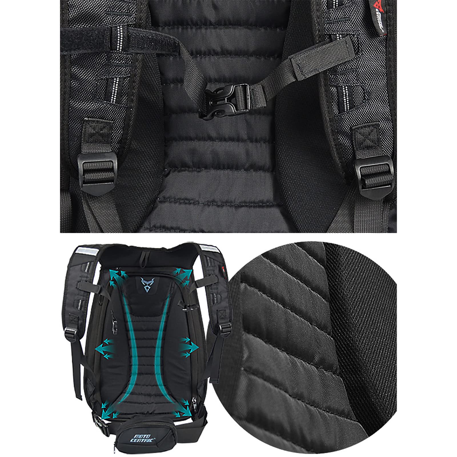 **Men's Waterproof Motorcycle Tail Bag & Seat Bag - Carbon Fiber Motorbike Luggage Backpack, Dual Use as Tank Bag - Perfect for Commuting, Touring & Adventure Rides**