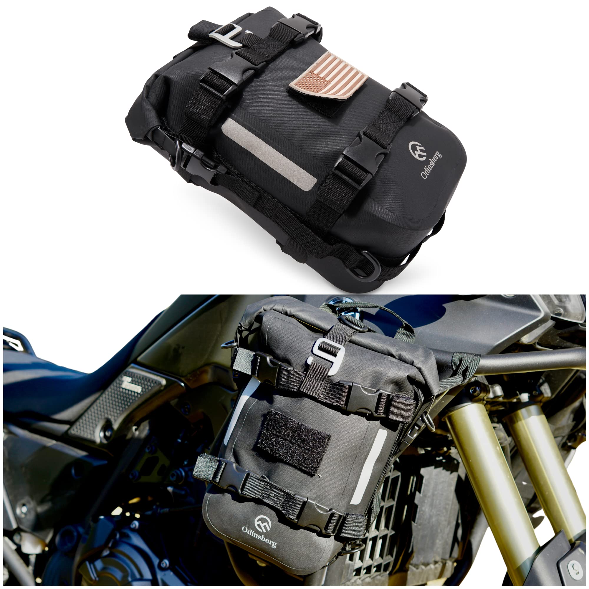 Waterproof Motorcycle Tail Bag 7L - Durable Motorcycle Dry Bag for Crash Bars, Sissy Bars & Back Seats - Universal ATV/Enduro/Dirt Bike Luggage Pack for Rain Protection & Adventure Riding