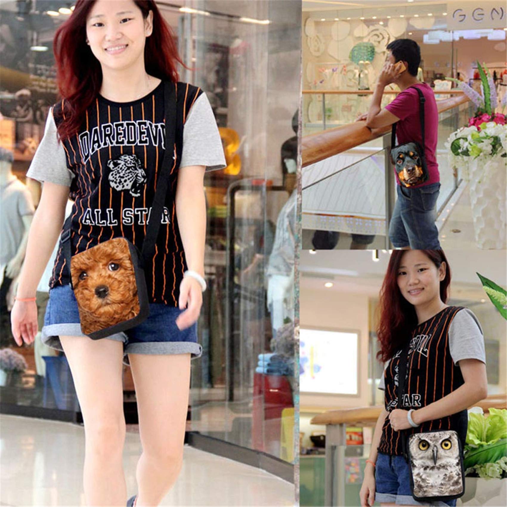 Cute Animal Face Small Crossbody Bag for Women - Fashion Shoulder Handbag Purse for Daily Use, Travel & Shopping