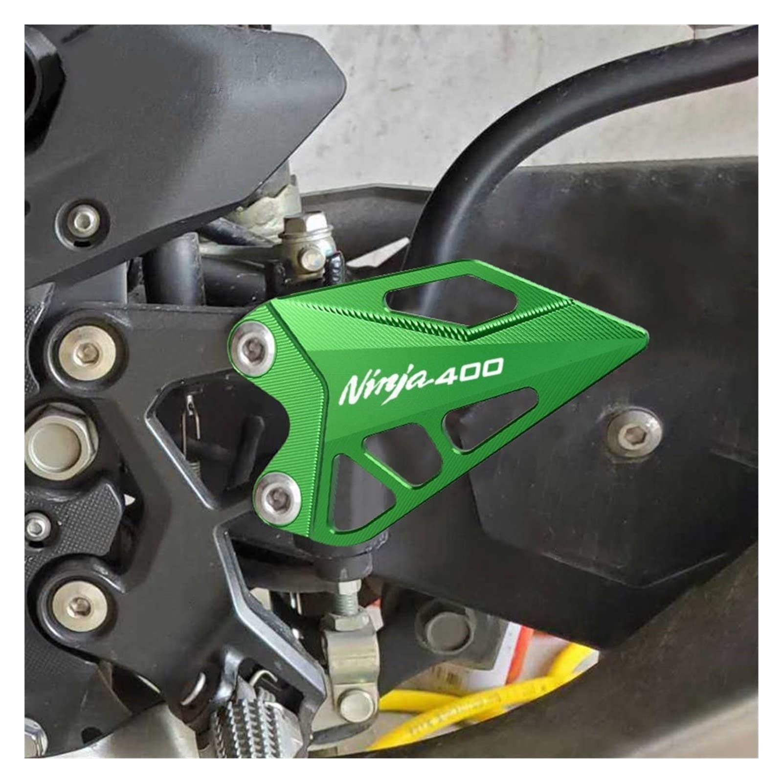Kawasaki Z400 Ninja 400 Motorcycle Foot Pegs & Heel Guards - Red Rear Footrest Protector for Enhanced Safety & Comfort | Perfect for Street Riding & Long-Distance Touring