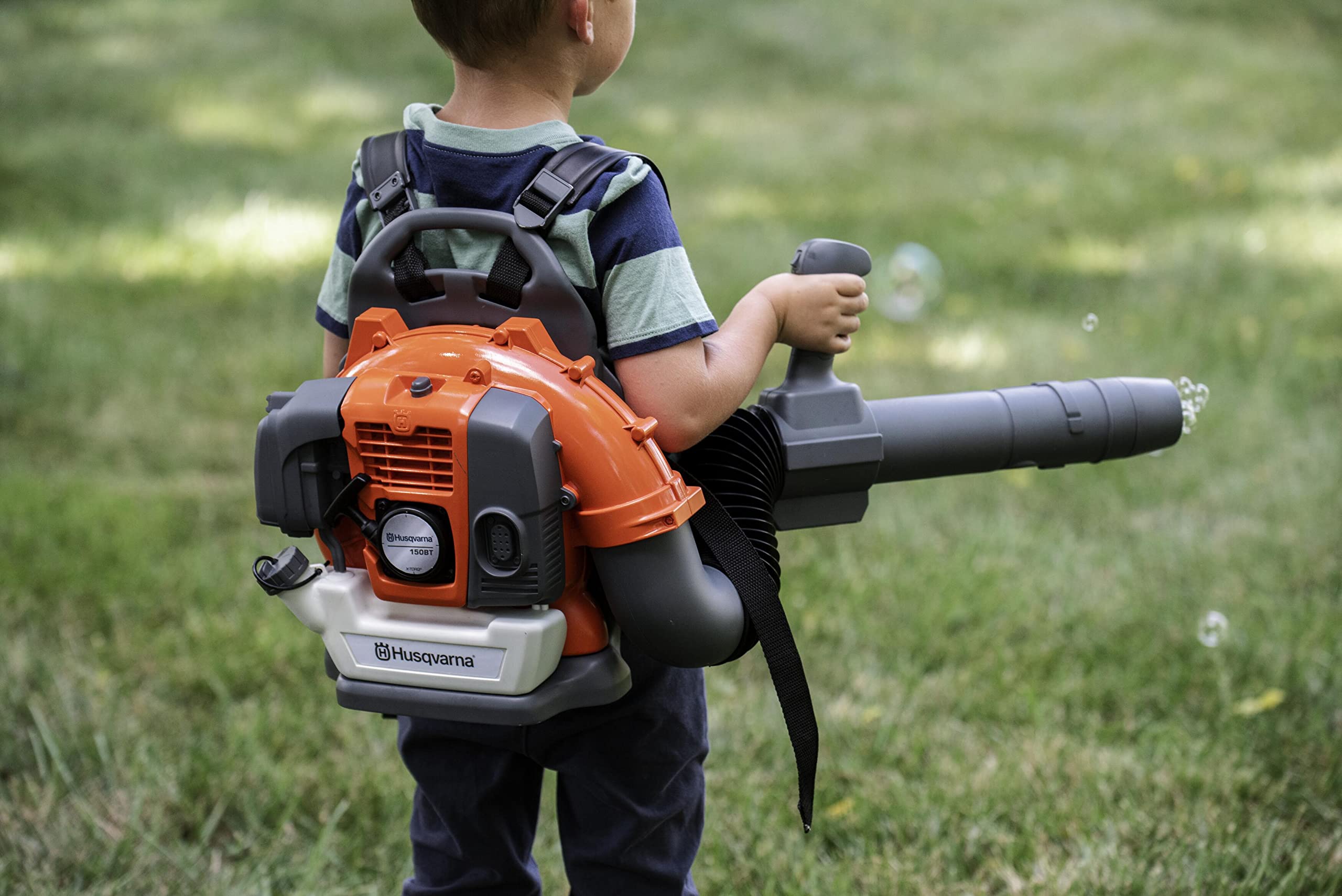 Husqvarna Toy Bubble Backpack Leaf Blower for Kids - Outdoor Play & Yard Work Pretend Play - Perfect for Gardening, Role Play & Imaginative Play