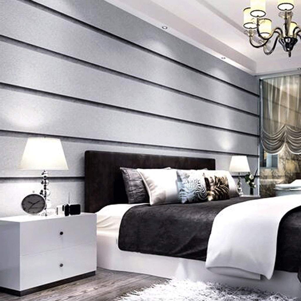 AMAZWI Premium Gray Wallpaper - Simple Vertical Stripes for Bedroom, Living Room & TV Background | Self-Adhesive Wall Covering | Easy to Install & Remove (Color: Gray) - Perfect for Modern Home Decor & Accent Walls