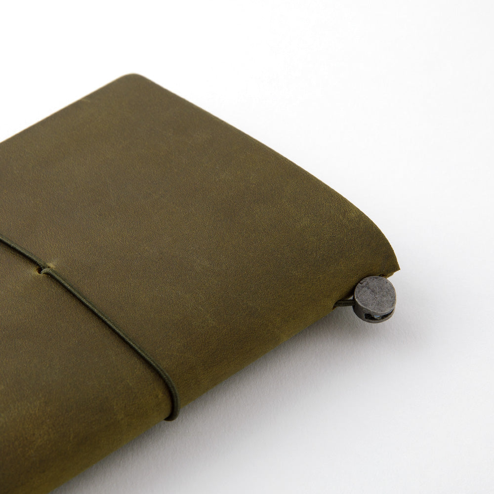TRAVELER'S COMPANY TRAVELER'S Notebook Starter Kit - Passport Size Olive | Premium Leather Travel Journal for Writing, Sketching & Adventure Planning | Perfect Gift for Travelers & Journal Enthusiasts