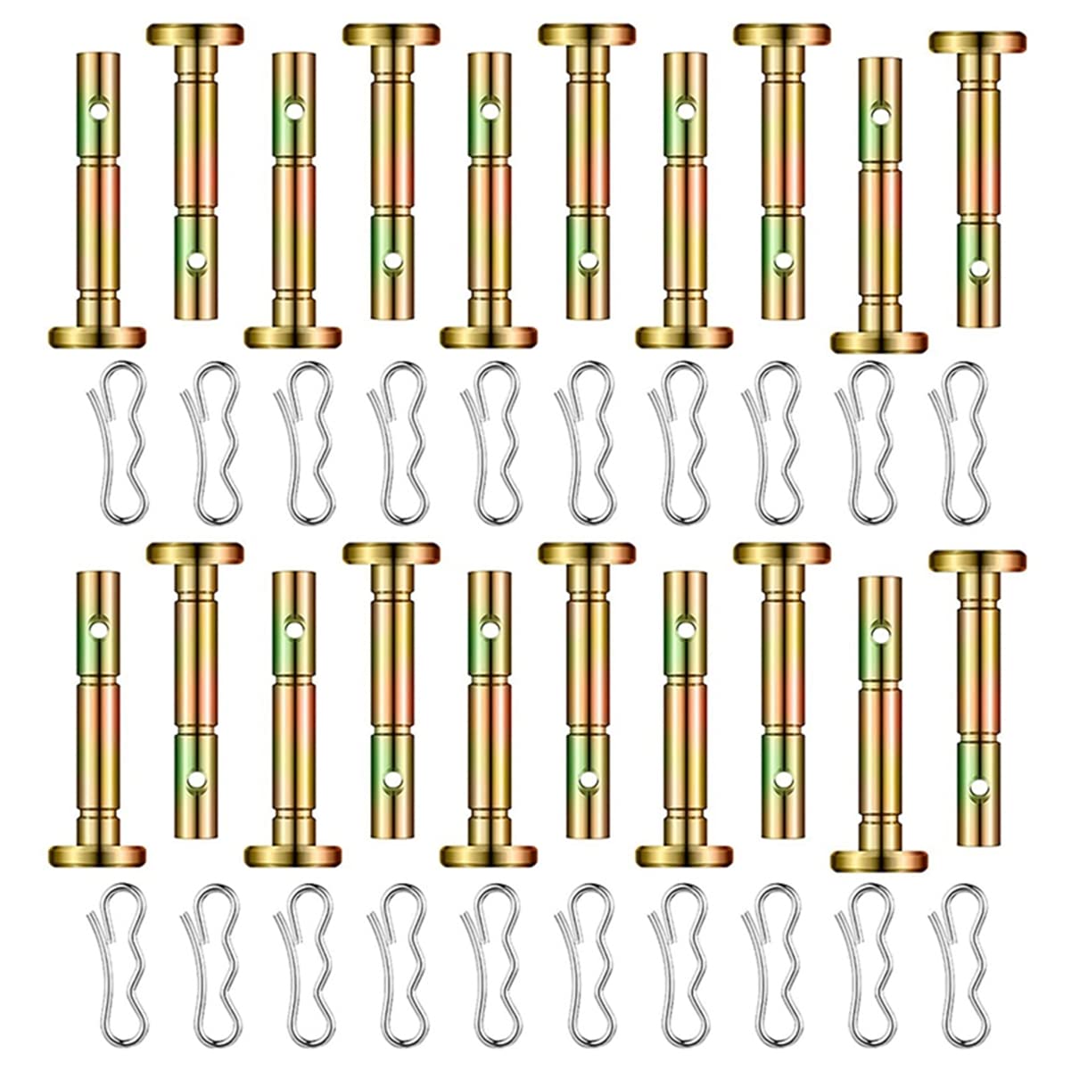 40PCS Shear Pins & Cotter Pins Kit for Snowplow Accessories - Replacement Parts 738-04124A 714-04040 - Compatible with Snowmobile, ATV & Tractor - Durable Bow Tie Lock Design for Winter Maintenance & Heavy-Duty Use