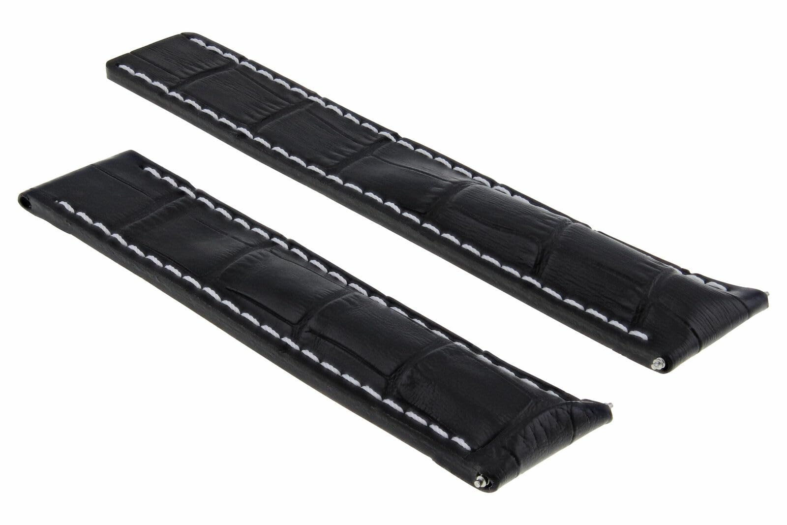 22-24mm Genuine Leather Watch Band Strap Replacement for Breitling Navitimer, Pilot, Superocean & Bentley Colt - Premium Calfskin Watch Strap for Men, Durable & Comfortable Dress Watch Accessory (Business, Casual & Formal Occasions)