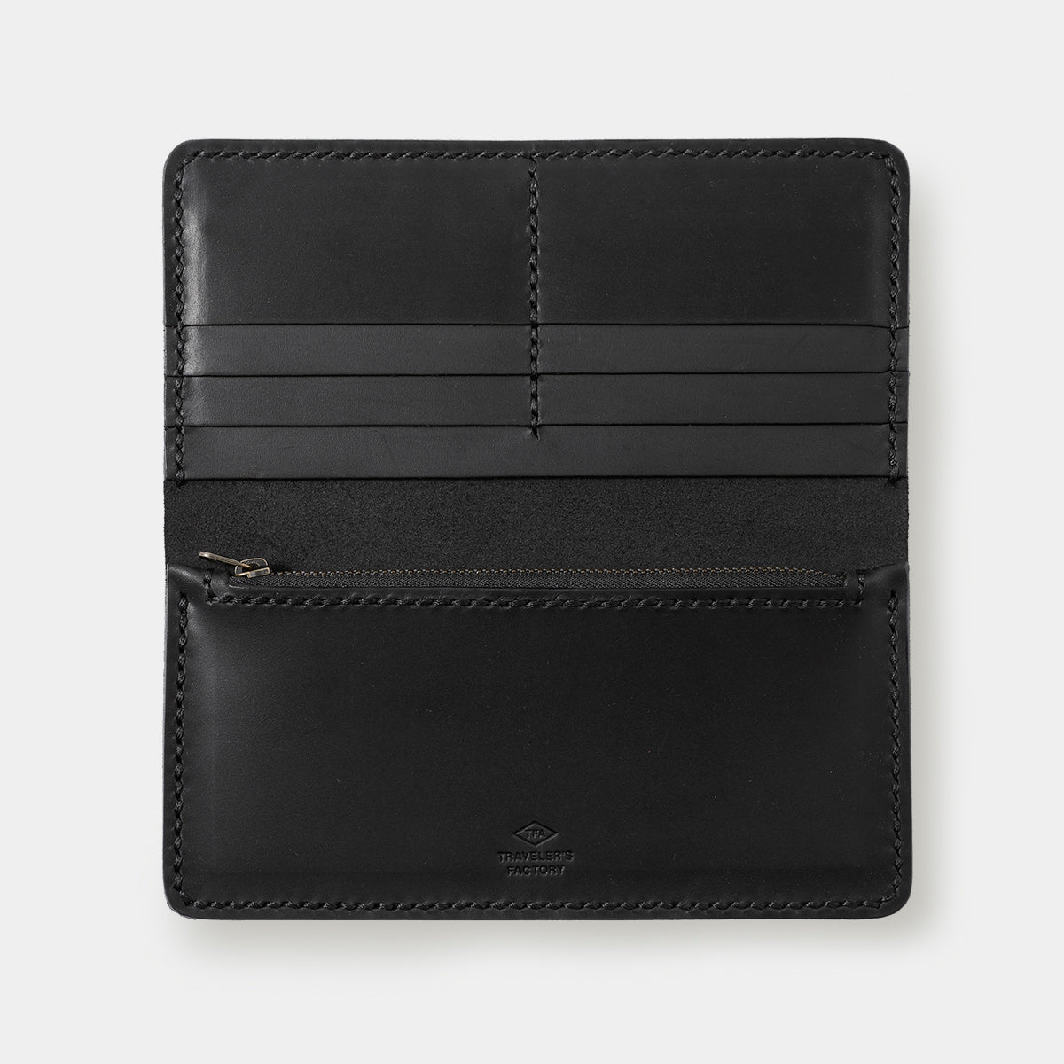 TRAVELER'S COMPANY Premium Leather Long Wallet for Men & Women - Slim RFID Blocking Travel Wallet - Black | Perfect for Business Trips, Daily Use & Passport Holder