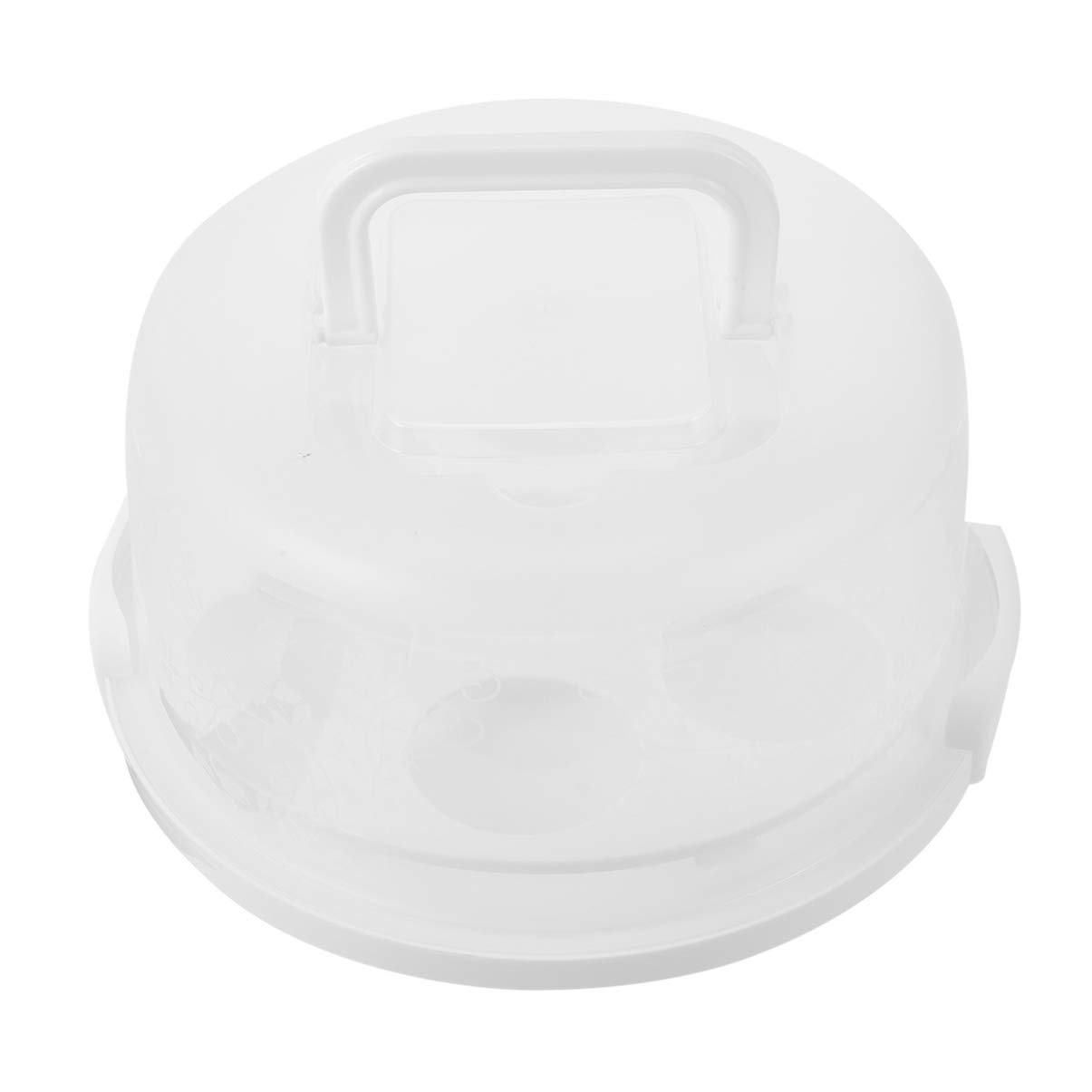 Hemoton 1-Piece White Cake Box - Portable Cake Carrier & Cupcake Storage Container for Transporting & Displaying Cakes, Cupcakes & Desserts - Perfect for Parties, Baking, Catering & Home Use
