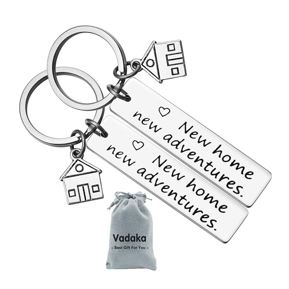 Vadaka New Home Keychain Set - 2 Pcs Housewarming Gift for First Time Homeowners, Realtor Closing Gifts & House Key Rings - Perfect for Housewarming Parties, New Home Celebrations and Realtor Client Appreciation